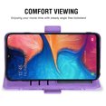 thumbnail image 3 of Asuwish Compatible with Samsung Galaxy A20e Wallet Phone Case and Tempered Glass Screen Protector Flip Credit Card Holder Stand Mandala Flower Cell Cover Wrist Strap for A 20e 20ae Women Men Purple, 3 of 8