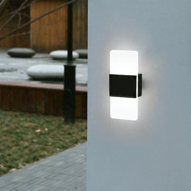 Fiudx Luces Solares para Vallas, Lámparas de Pared Exteriores Ip65 Resistentes, Función Automática de Anochecer a Amanecer, Resistentes a La Intemperie para Caminos, Jardines y Garajes, Fácil Instala