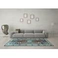 thumbnail image 3 of Ahgly Company Indoor Round Persian Light Blue Traditional Area Rugs, 6' Round, 3 of 4