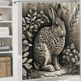 thumbnail image 5 of JEUXUS Shower Curtain Easter Bunny Decorations Rabbit Multi-size White, 5 of 6