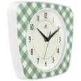 thumbnail image 2 of Infinity Instruments Plaid Trapezium Wall Clock, Green, 9.25" x 10.875", 2 of 7