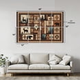 thumbnail image 2 of Hunting 8 Pack Art Acoustic Panels Sound Absorbing Brown Wildlife Tribal Bear Vintage Deer Decorative Soundproof Wall Panels Self Adhesive for Game Room Man Cave Bedroom 48"x32", 2 of 7
