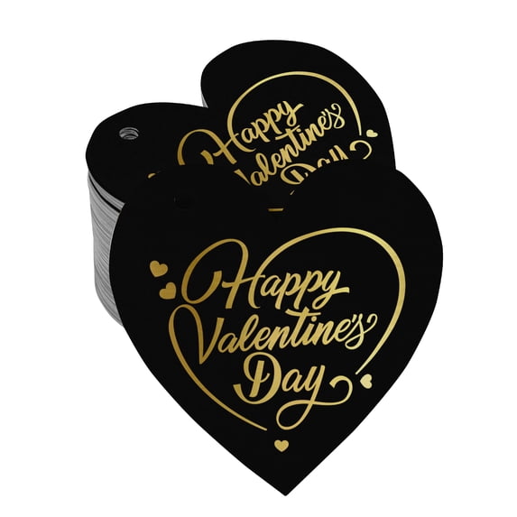 Inkdotpot Happy Valentine's Day Valentine Bottle Tag Real Gold Foil Favor Hang Tags Pack Of 100