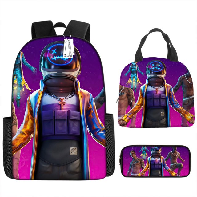 Fortress Night Children's Schoolbag Primary And Secondary School Student Backpack Lightweight Digital Print Lunch