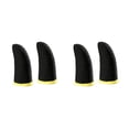 thumbnail image 2 of Maytalsory 2 Pcs Gaming Controller Gloves Touch Screen Anti-skid Elastic Sleeve Fingertips Cover Portable Computer Smartphone Black Yellow 2Set, 2 of 6
