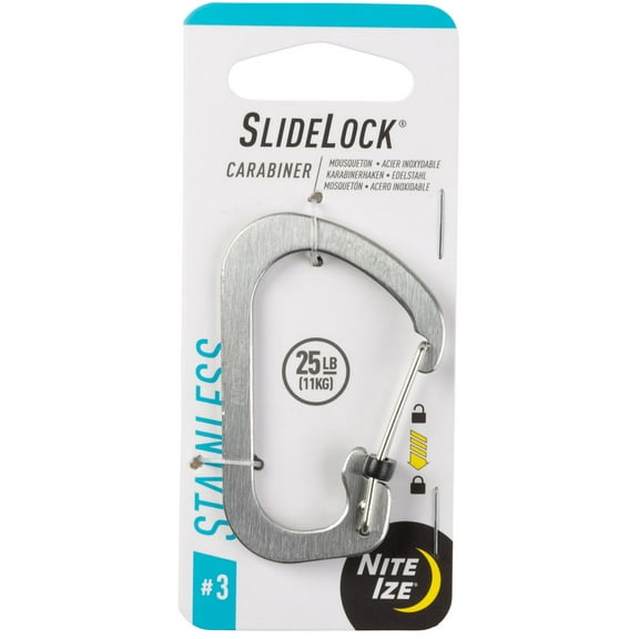 Nite Ize SlideLock Stainless Steel Carabiner #3 - Stainless