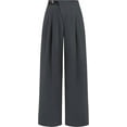 thumbnail image 5 of Bloomae Women's Wide Leg Dressy Pants High Waisted Fashion Business Casual Work Office Trousers Palazzo Pant with Pockets, 5 of 9
