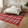 thumbnail image 3 of ODIKA Plaid Tartan Alternating Block Motif Symmetrical Border Gingham for Queen Size Bedroom, Under Bed, Master , Foldable Easy Care, 3 of 7
