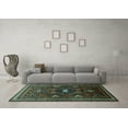 thumbnail image 3 of Ahgly Company Indoor Square Persian Turquoise Blue Traditional Area Rugs, 8' Square, 3 of 4