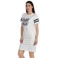 thumbnail image 4 of Inkmeso Educated Motivated Vaccinated T-Shirt Funny Pro Vaccine Boat Neck Dress, 4 of 7