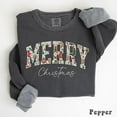 thumbnail image 5 of Merry Christmas Sweatshirt |Holiday Pullover with Festive Patterned Letters, 5 of 7