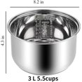thumbnail image 2 of Revestimiento de repuesto compatible con Zojirushi NS-TSC10, recipiente de acero inoxidable 304 para olla arrocera, capacidad de 5.5 tazas, fácil de limpiar, apto para lavavajillas., 2 of 6