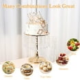thumbnail image 4 of Crystal Gold Cake Stand with Elegant Pendant -Round Metal Dessert Cake Holders, Cupcake Stand for Birthday, Anniversary, Baby Shower Party, Christmas Gifts, 4 of 7