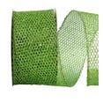 thumbnail image 2 of JAM Paper Mesh Christmas Emerald Green Polyester Ribbon, 10yd x 2.5in, 1/Pack, 2 of 4