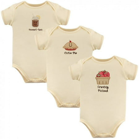 UPC: 0660168003642 | Touched by Nature Organic Cotton Bodysuits 3pk Strawberries 18-24 Months