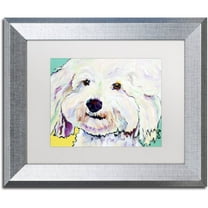 Trademark Fine Art "Buttons" Canvas Art by Pat Saunders-White White Matte, Silver Frame