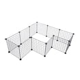 thumbnail image 4 of SHOWERORO 8Set Black Dog Crate Iron Folding Safe Den for Pet Home, 4 of 8