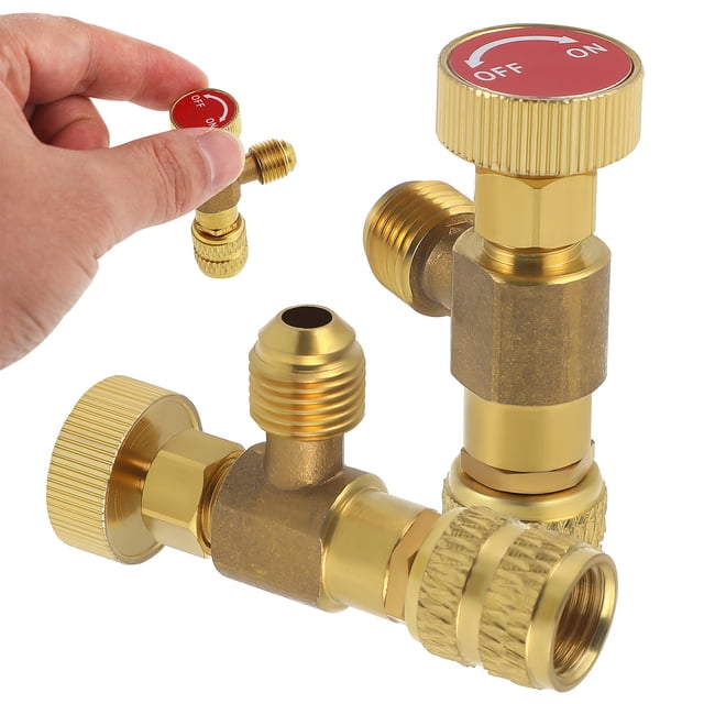 YSNOOWE 2 Pcs Charging Safety Valve For Ac Maintenance Fill Valve With Leak Resistance Control Refrigeration Coupling