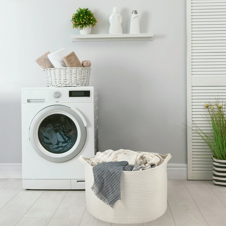 Large Laundry Storage Basket for Clothes, Oversized Rattan Storage