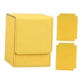 thumbnail image 3 of Bunblic Card Deck Box Container Trading Cards Case Display PU Leather Card Organizer yellow, 3 of 8