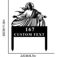 thumbnail image 5 of Custom Jesus Art Metal Address Yard Sign-Personalized House Number-Street Name-Ourdoor Lawn Decor-Wedding Baptism Housewarming, 5 of 6