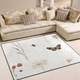 thumbnail image 2 of Wildflowers and Insects 80''x58'' Extra Large Plush Memory Foam Rug, Soft, Absorbent, Non Slip, 2 of 7