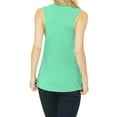 thumbnail image 2 of Mafoose Women's drapey fit Side seamed Flowy Scoop Muscle Tank Mint Small, 2 of 5