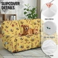 thumbnail image 4 of Xoenoiee Bee Candy Bell Flower Pattern Recliner Sofa Covers Stretch 3 Seater Recliner Couch Covers for 3 Cushion Couch 8 Pieces Washable Reclining Sofa Slipcovers, 4 of 7