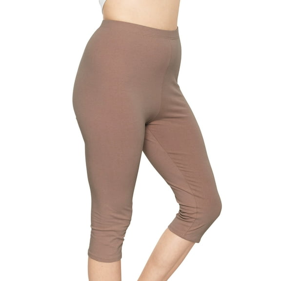 Stretch Is Comfort Women's and Plus Size High Rise Knee Legging | Adult Small - 5x