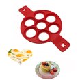 thumbnail image 1 of Bague en Silicone Antiadhésive pour Œufs Ronds, Muffins, Crêpes, Moule Rond, Silicone, Rouge, 1 of 7