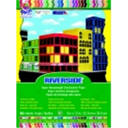 - Riverside 12 x 18 in. Groundwood Pulp Heavy Weight Recycled Construction Paper, Assorted Color, Pack - 50