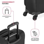 SWISSGEAR Checklite II Softside 3-Piece Expandable Luggage Set with 8 Spinner Wheels in Black
