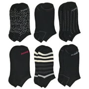 Anne Klein Women's 6-Pack No Show Socks, One Size, Group K - Black Variations