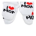 thumbnail image 2 of Gorro George + Manoplas + Calcetines Talla 0-6 Meses I Love Mom Blanco para Bebé 3 Piezas, 2 of 3