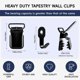 thumbnail image 3 of Pack of 8 Functional Metal Wall Hook for Tapestry Rugs Hanging Rusts Resistant Decorative Clip Tapestry Wall Hangers, 3 of 4