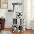 thumbnail image 2 of Pefilos Cat Tree Tower for Large Cats, 51" Cat Condo for Adult with Scratching Posts, Cat Tree House, Gray, 2 of 10