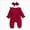 O67-Wine, variant on 9-12 Months Newborn Girls Romper For Infants And Toddlers With Bow Long Sleeve Bodysuit