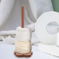 FENGGUIQU Light Brown Yarn Holder 1 Piece Rotatable Spool Adjuster for Crochet and Knitting Enthusiasts