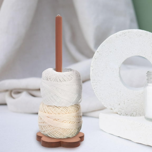 PBPBOX Light Brown Yarn Spinner for Home Knitting and Crocheting Convenient Yarn Storage 7.5 x 5.5 x 5.5 Inches