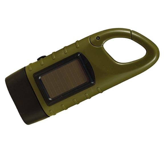 Portable Solar LED Flashlight Hand Crank Dynamo Torch Lantern for Mountaineering Hiking Outage  Green