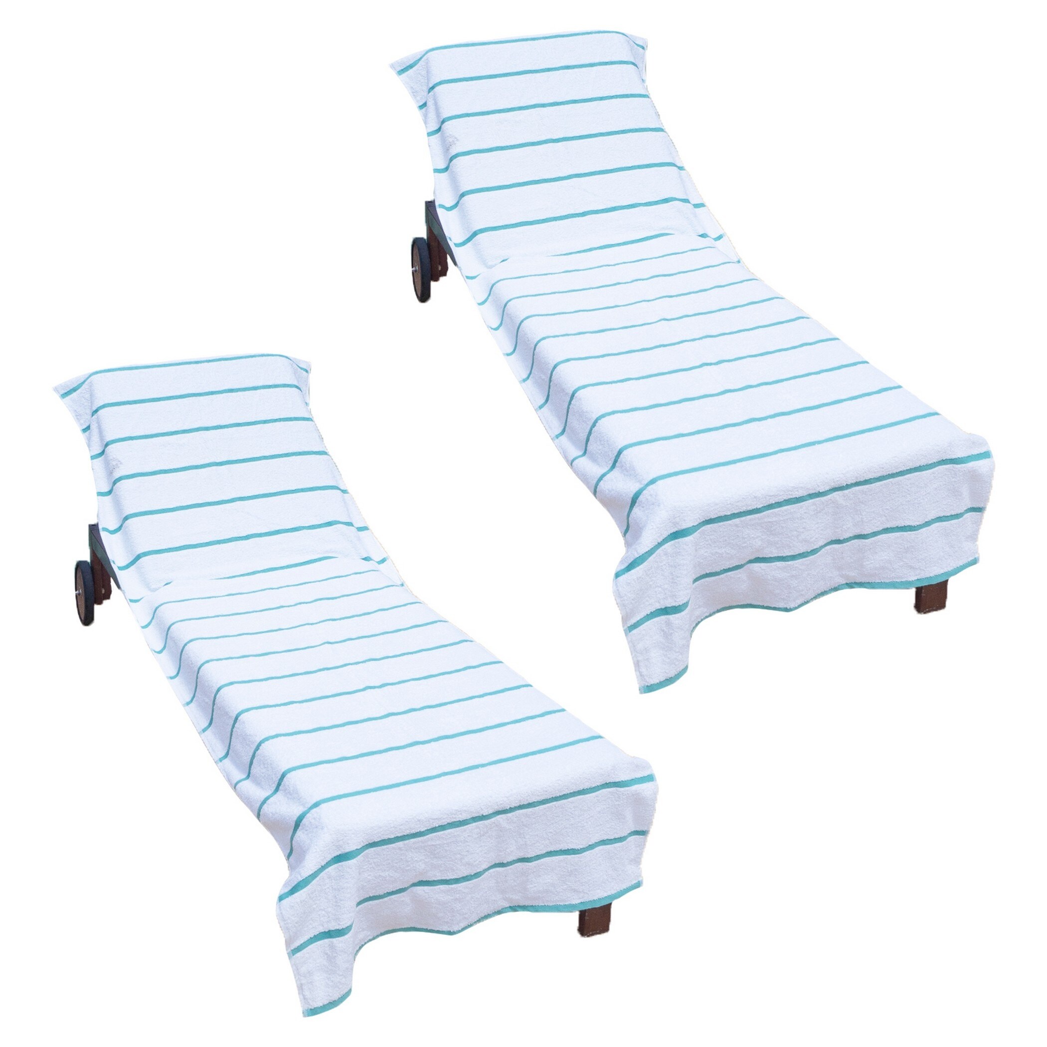 Arkwright Home Las Rayas 2Piece Chaise Lounge Towel Covers with Top
