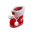 thumbnail image 2 of Bottes de Bonbons de Noël Adaptées au Stockage de Bonbons de Vacances Bottes Rouges Floquées Porte-Stylos Sac Cadeau Bottes Décorations de Noël, 2 of 6