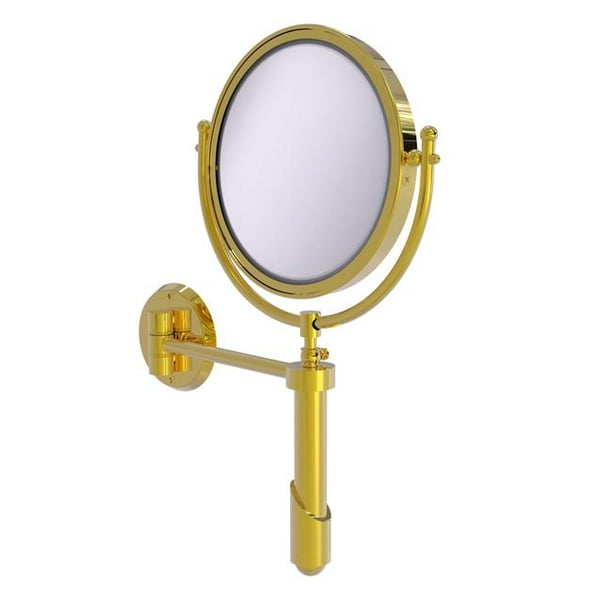Allied Brass SHM-8-4X-UNL Collection Soho Miroir de Maquillage Mural 8 Po de Diamètre avec Grossissement 4X & 44; Laiton Non Laqué