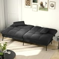 thumbnail image 4 of COMHOMA Cloud Comfort Convertible Futon Sofa Bed, Black, 4 of 8