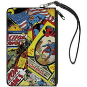 Buckle-Down Juniors Zip Wallet Superman Large, Multicolor, 8 x 5