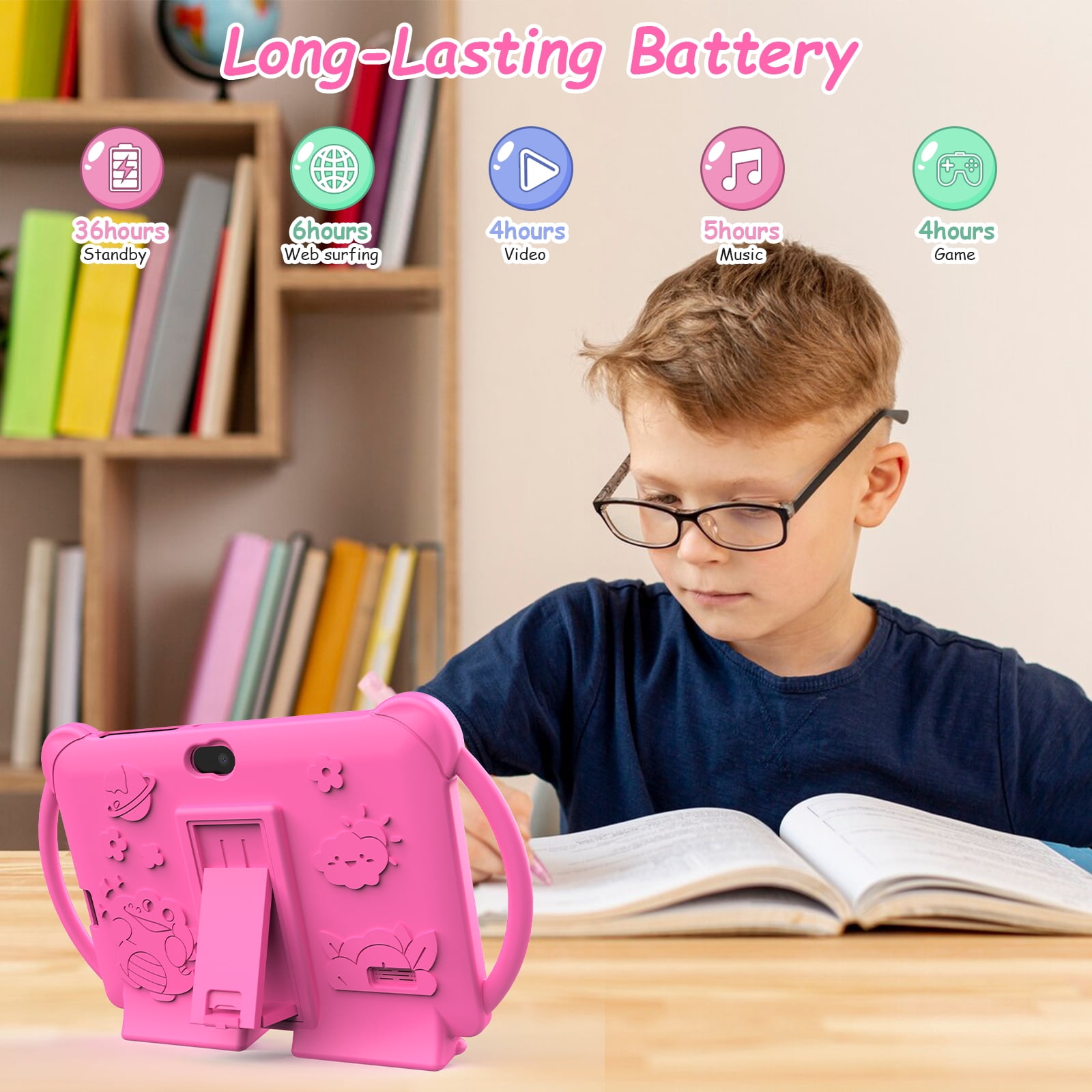 Kids Tablet 7 inch Toddler Tablet Android Tablet for Kids 4GB RAM 32GB ROM