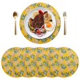 thumbnail image 5 of Ryvnso Fruit Pineapple Round Plate Mats Dining Table Placemat Set of 4 for Holiday Decoration, 5 of 7