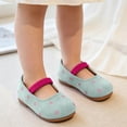 thumbnail image 5 of Toddler Girls Solid Round Toe Princess Dress Shoes, Non Slip Soft Comfort Sole Slip On Casual Footwear for Little Girls Daily Outfits Green 7-8 Years, 5 of 7