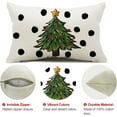 thumbnail image 2 of Christmas tree pillow covers 12x20 inch watercolor dots lumbar pillow covers Outdoor pillowcase for home decor, 2 of 6