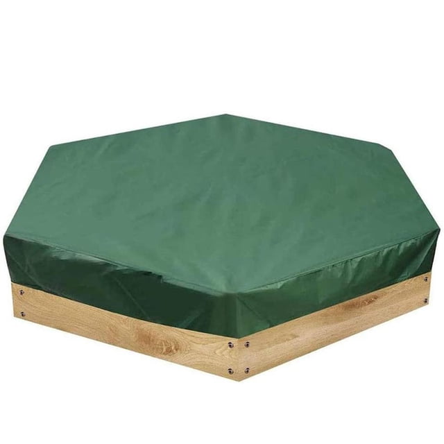 Matsuzay Oxford Sandbox Cover Kids Toy Protection a prueba de polvo impermeable Hexagonal Sand Cover con cordón para jardín al aire libre Cubiertas para muebles de jardín No.2 Matsuzay HA041594-02
